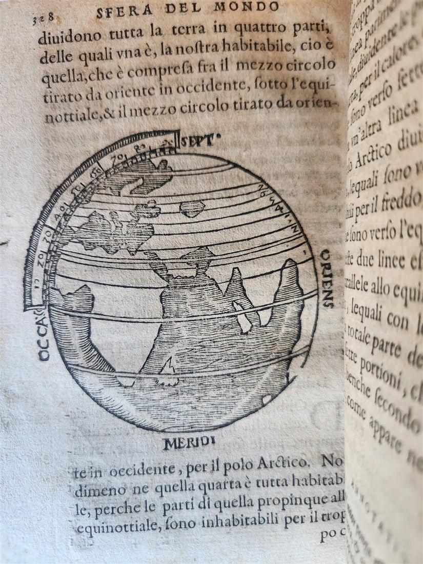 1582 ASTRONOMY LA SFERA DEL MONDO by astrologer Francesco Giuntini ANTIQUE - 9