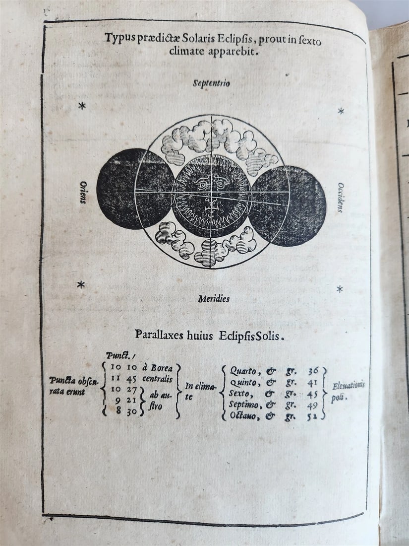 1582 ASTRONOMY & ASTROLOGY Ephemerides Coelestium Motuum ANTIQUE 2 vellum vols - 6