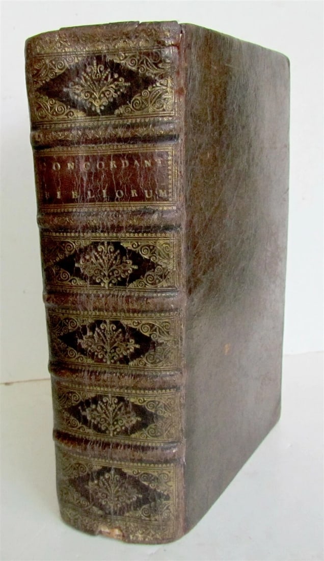 1684 Luca, F. Sacrorum Bibliorum LEATHER BINDING antique BIBLE CONCORDANCE - 2