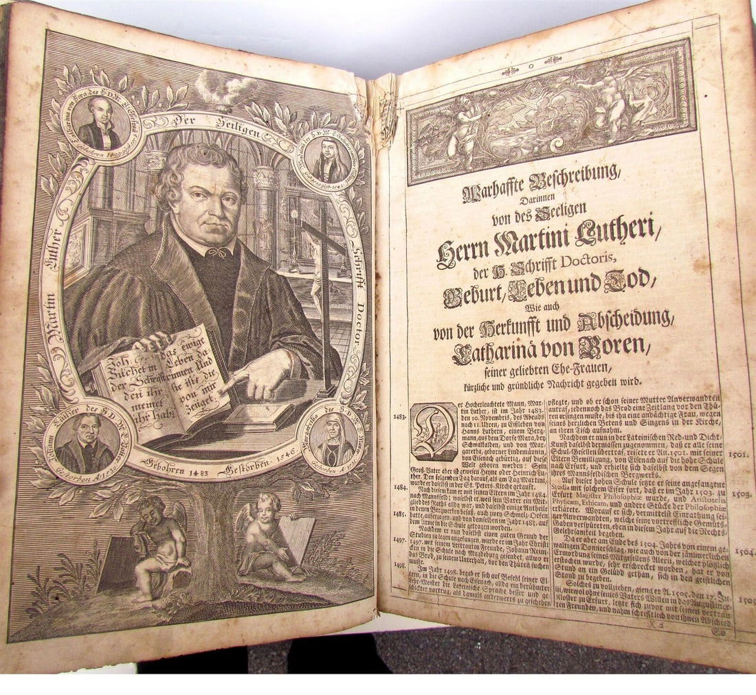 1725 BIBLE ILLUSTRATED LEATHER BOUND MASSIVE FOLIO in GERMAN ANTIQUE BIBLIA - 5