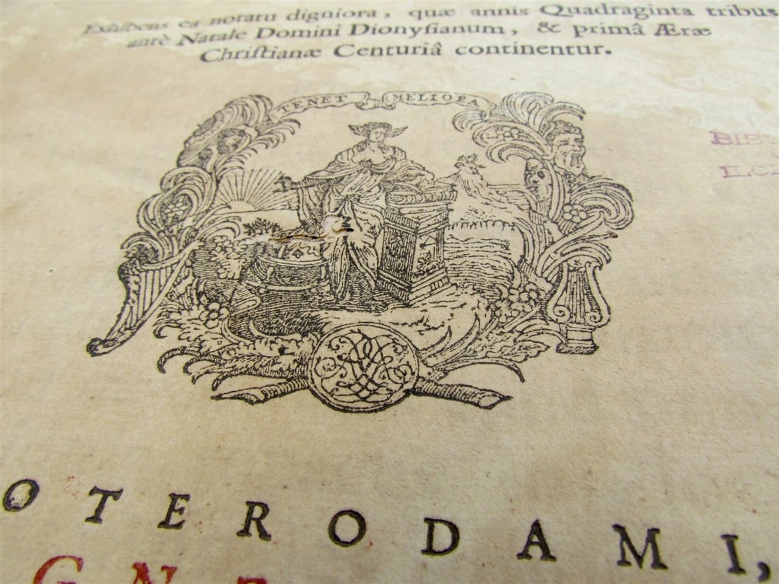 1706 VELLUM BOUND ANTIQUE FOLIO ANNALES POLITICO-ECCLESIASTICI by S. BASNAGII - 9