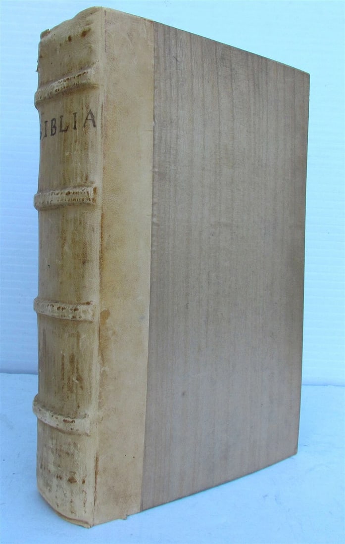 1561 BIBLE ILLUSTRATED FOLIO antique Hebraea Chaldaea Graeca & Latina nomina - 2