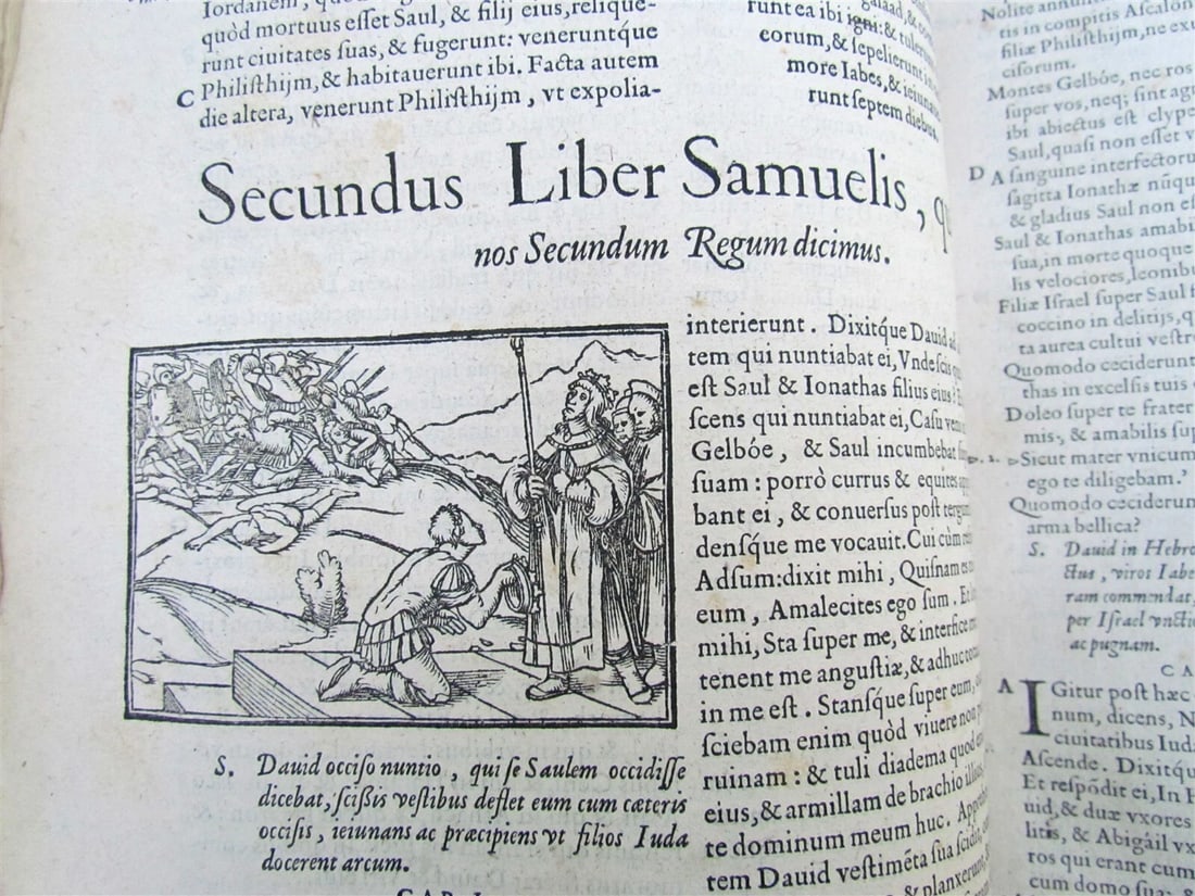 1561 BIBLE ILLUSTRATED FOLIO antique Hebraea Chaldaea Graeca & Latina nomina - 7