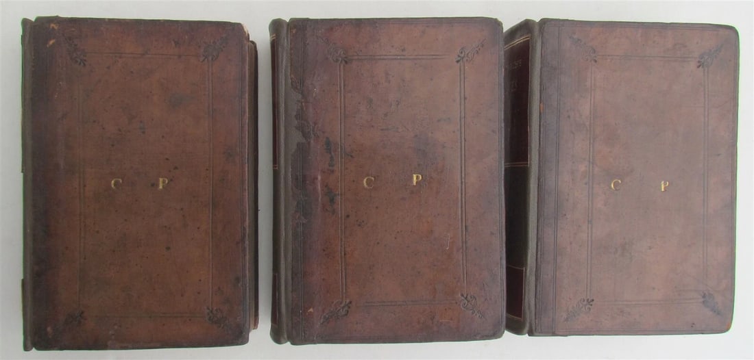 1579 PLUTARCH 3 VOLUMES PLUTARCHI CHAERONENSIS antique - 2