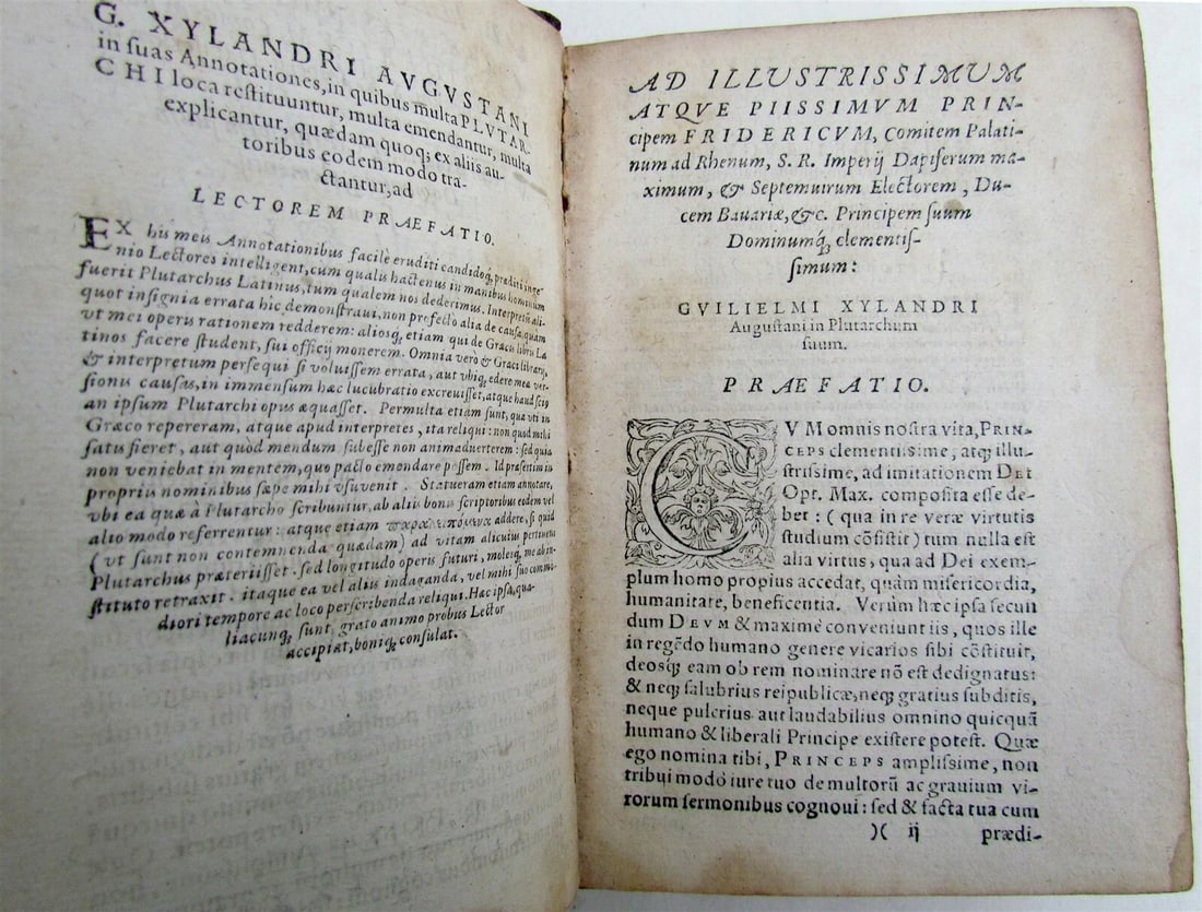 1579 PLUTARCH 3 VOLUMES PLUTARCHI CHAERONENSIS antique - 6