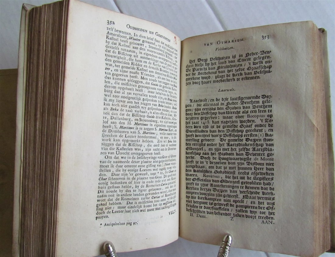 1725 2 volumes History & Antiquities of DEVENTER NETHERLANDS antique VELLUM - 5