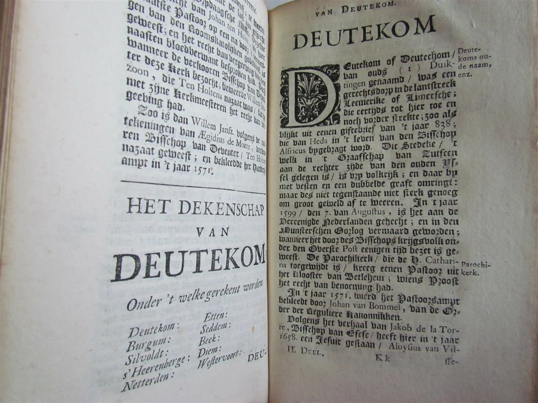 1725 2 volumes History & Antiquities of DEVENTER NETHERLANDS antique VELLUM - 6