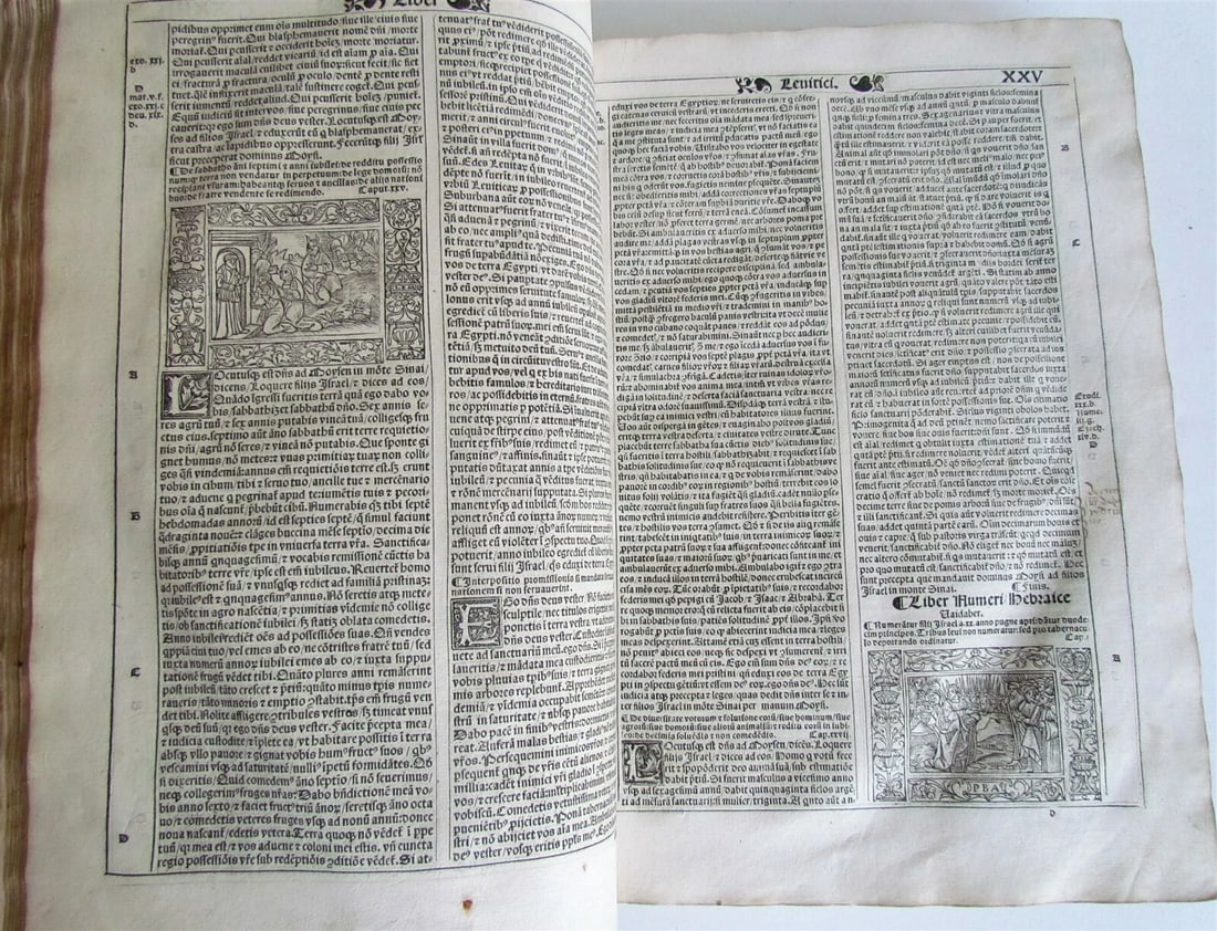 1529 BIBLE ILLUSTRATED TEXTUS BIBLIA antique FOLIO in LATIN RARE 16th CENTURY - 4