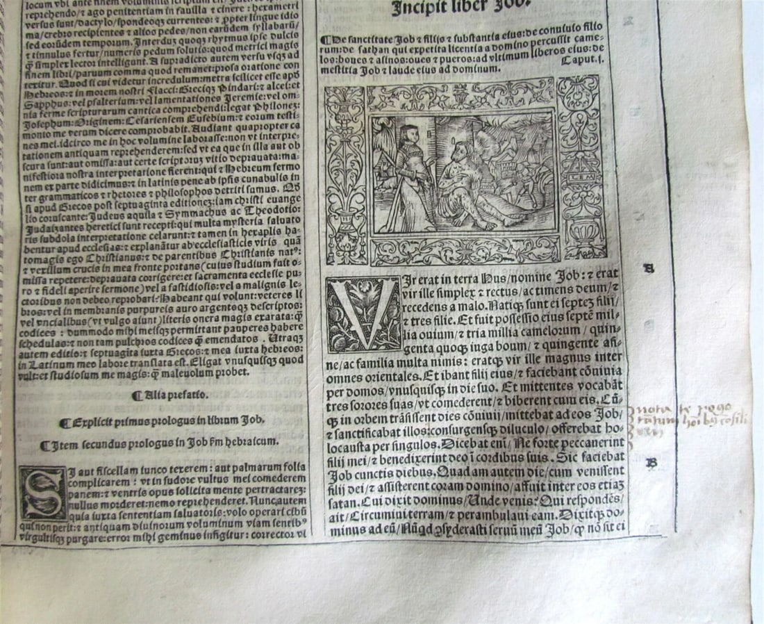 1529 BIBLE ILLUSTRATED TEXTUS BIBLIA antique FOLIO in LATIN RARE 16th CENTURY - 8