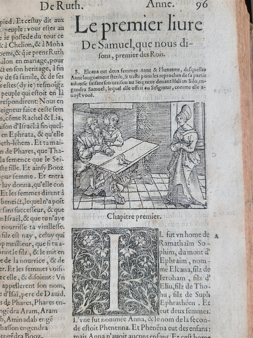 1550 BIBLE in FRENCH LOUVAIN ILLUSTRATED 16th CENTURY antique FOLIO rare - 15