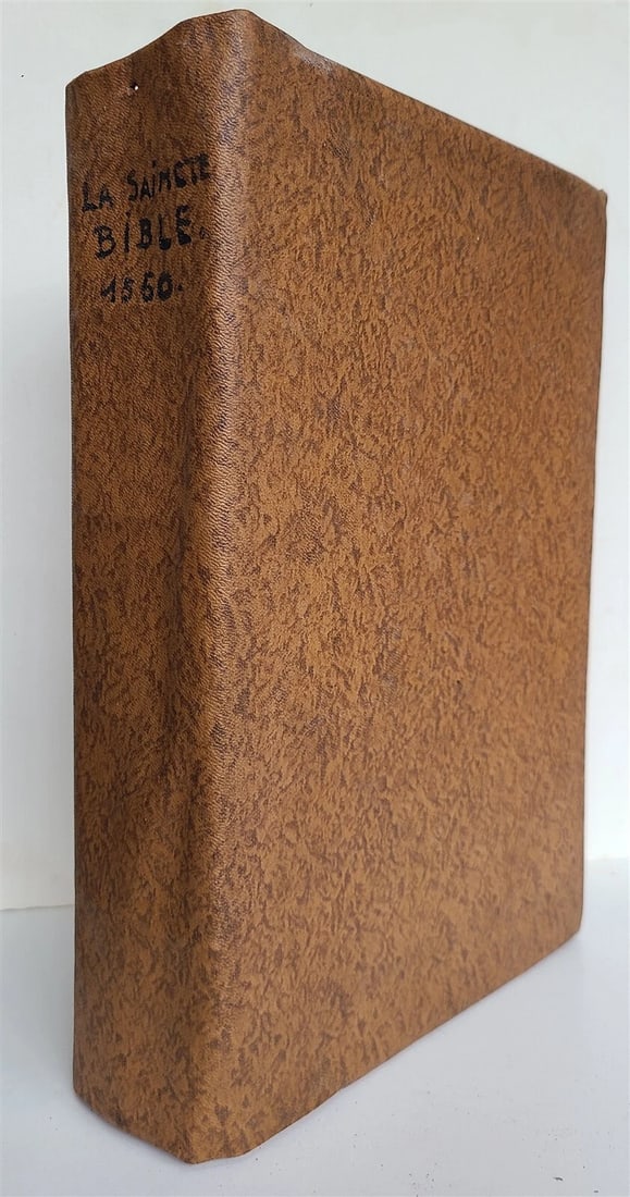 1550 BIBLE in FRENCH LOUVAIN ILLUSTRATED 16th CENTURY antique FOLIO rare - 3