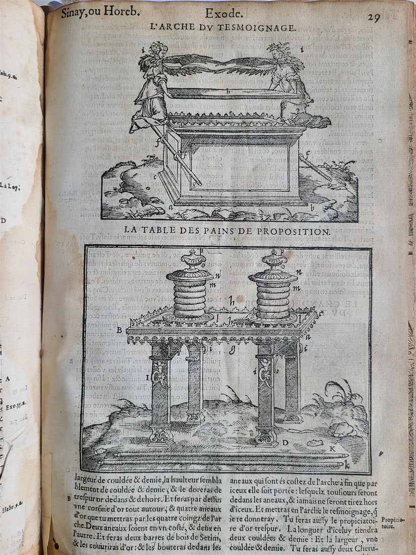 1550 BIBLE in FRENCH LOUVAIN ILLUSTRATED 16th CENTURY antique FOLIO rare - 8