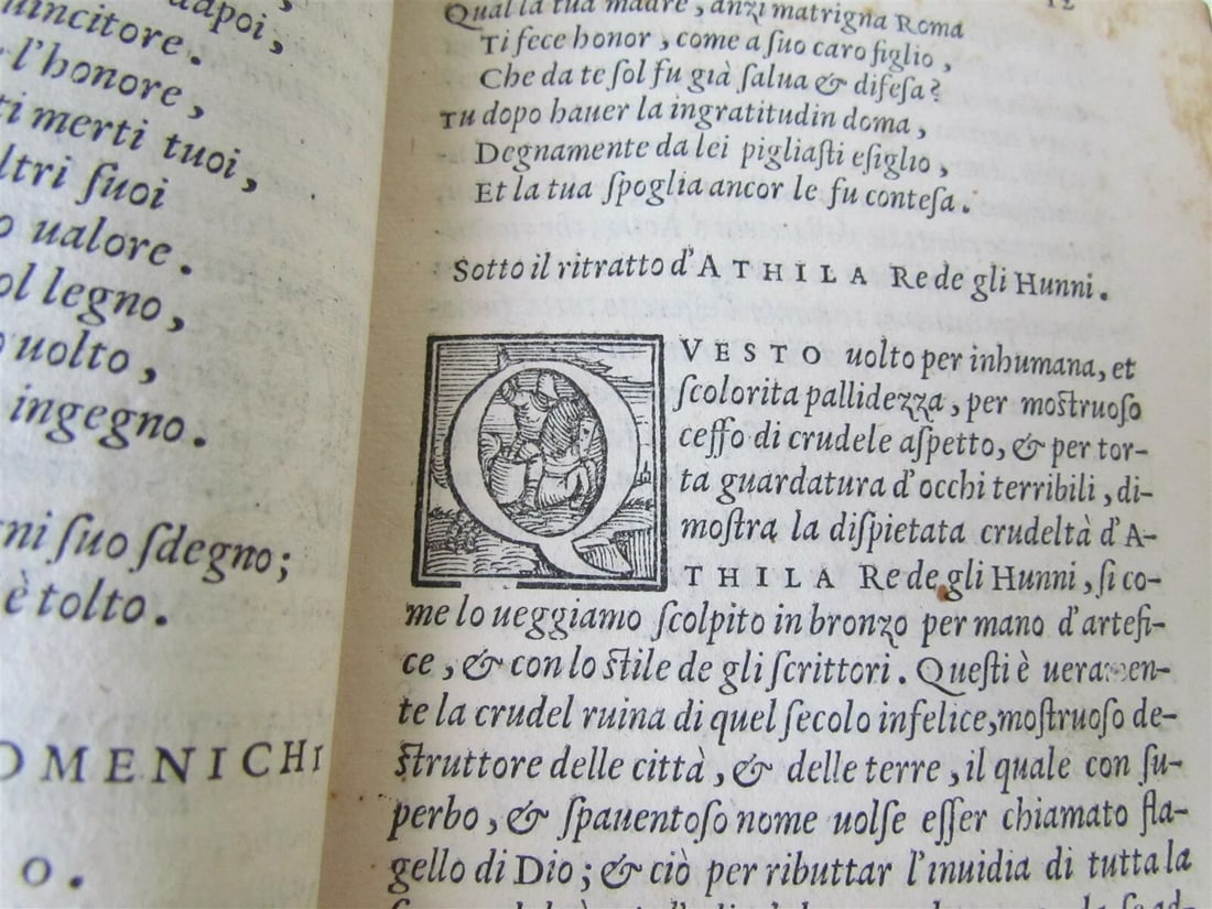 1557 MILITARY LEADERS BIOGRAPHIES antique by PAOLO GIOVIO VELLUM BOUND RARE - 4