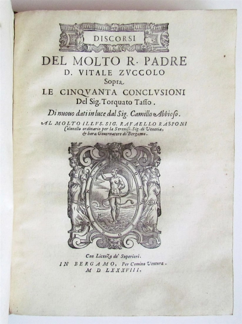 1588 Delle lettere familiari del sig. TORQUATO TASSO antique vellum 16th century - 7