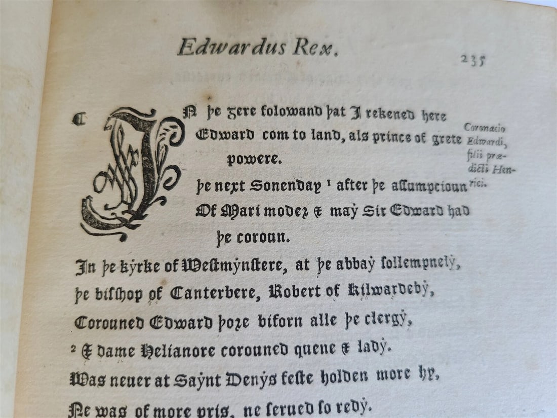 1725 PETER LANGTOFT'S CHRONICLE antique 2 VOLUMES in ENGLISH rare THOMAS HEARNE - 6