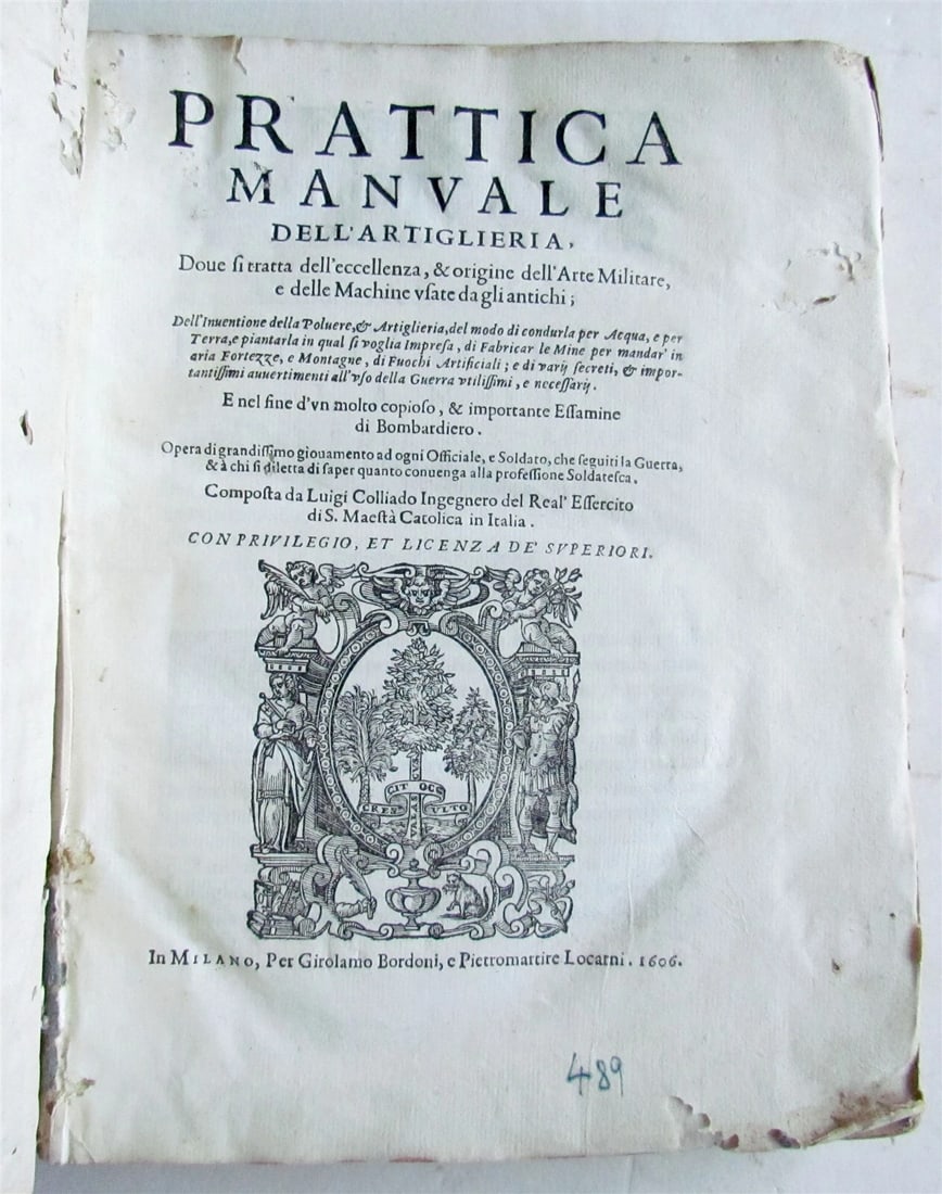 1606 ARTILLERY PRACTICE ILLUSTRATED antique PRATTICA MANUALE DELL' ARTIGLIERIA - 2
