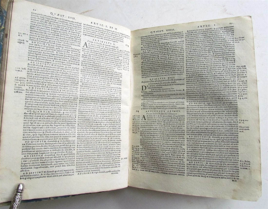 1585-86 5 VOLUMES THOMAS AQUINAS antique Summa totius Theologiae - 11