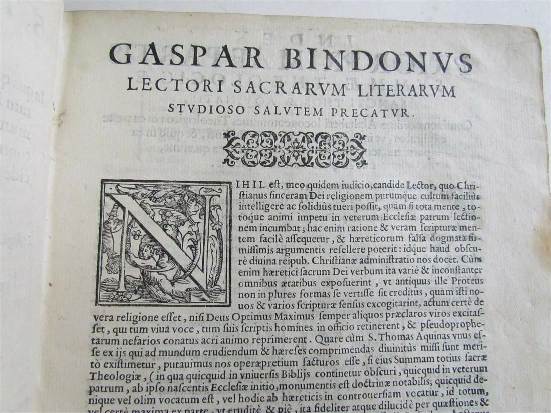 1585-86 5 VOLUMES THOMAS AQUINAS antique Summa totius Theologiae - 5