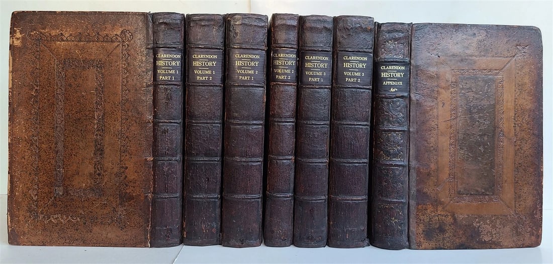 1717-24 HISTORY of REBELLION & CIVIL WARS in ENGLAND antique 7 VOLUMES complete (1 of 7)