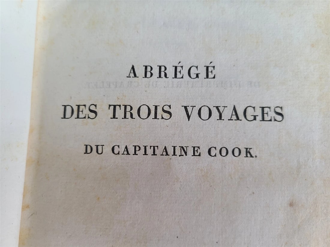 1817 3 VOYAGES of CAPTAIN COOK 6 vols ILLUSTRATED w/ WORLD MAP antique in FRENCH - 4