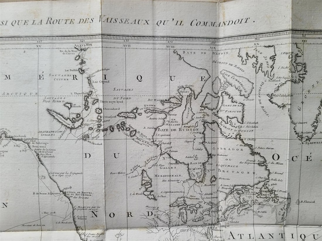 1817 3 VOYAGES of CAPTAIN COOK 6 vols ILLUSTRATED w/ WORLD MAP antique in FRENCH - 5