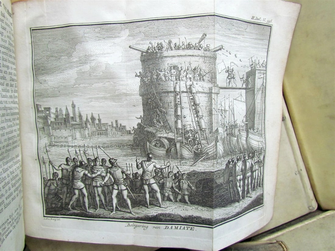 1749-59 21 volumes NETHERLANDS HISTORY ILLUSTRATED antique VELLUM BOUND - 4