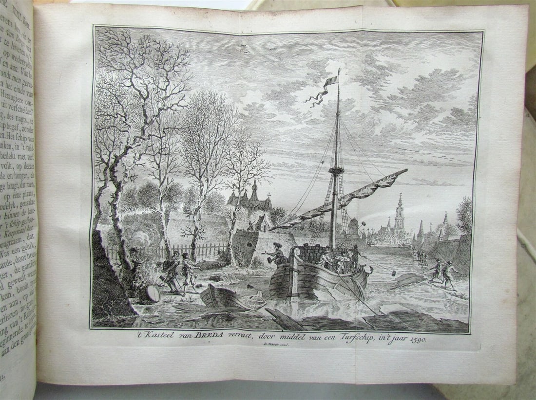 1749-59 21 volumes NETHERLANDS HISTORY ILLUSTRATED antique VELLUM BOUND - 7