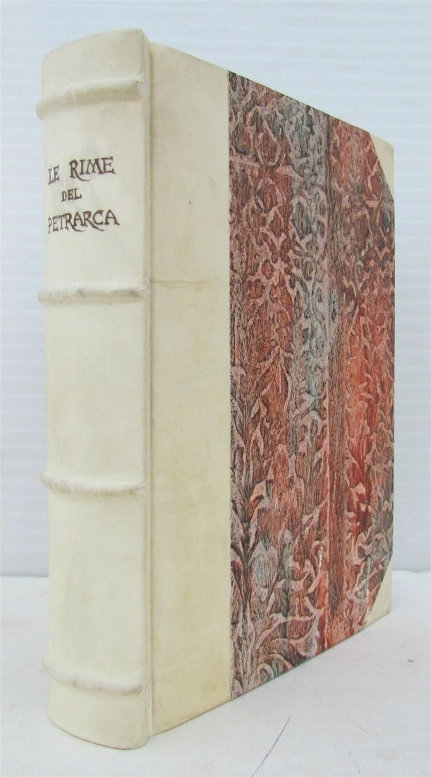1582 POETRY by PETRARCH antique VELLUM BOUND book LE RIME DEL PETRARCA - 2