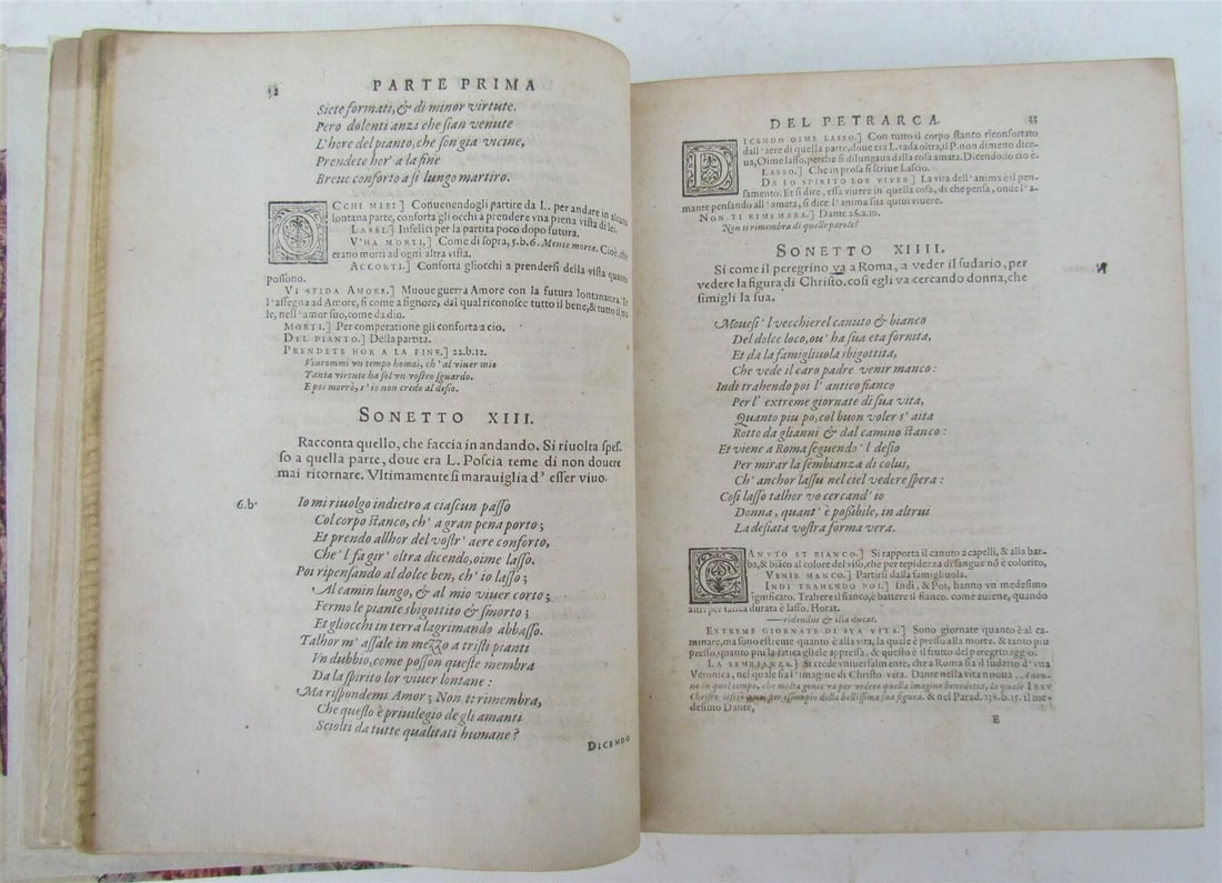 1582 POETRY by PETRARCH antique VELLUM BOUND book LE RIME DEL PETRARCA - 5
