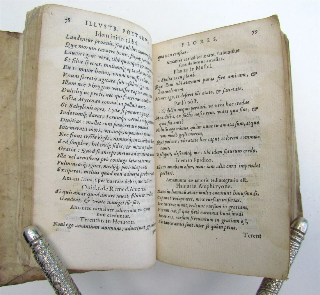 1559 ANTHOLOGY OF LATIN POETS antique ILLUSTRIUM POETARUM FLORES 16th CENTURY - 4