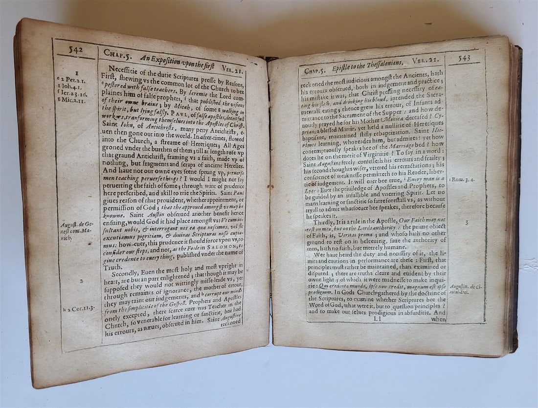 1627 EXPOSITION w/NOTES UPON 1st & 2nd EPISTLES of THESSALONIANS SCLATER ANTIQUE - 6