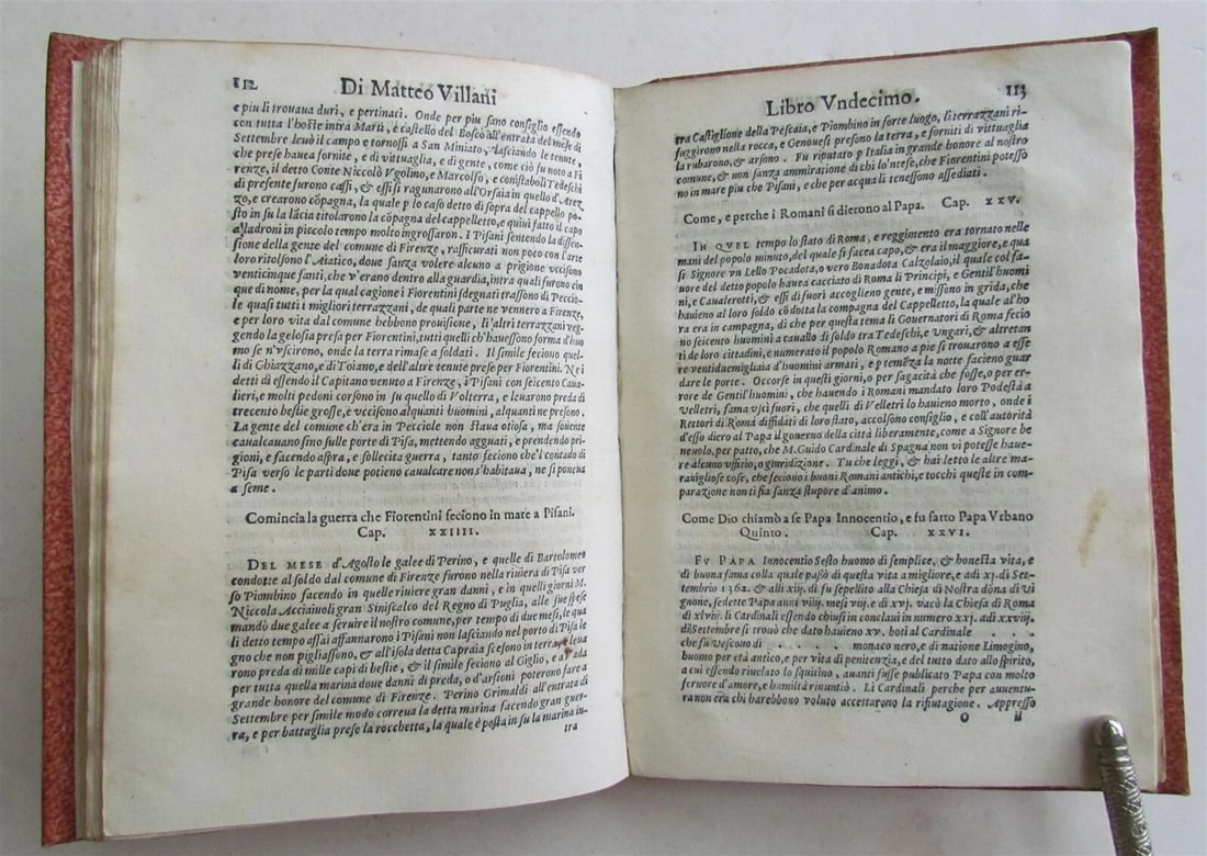 1577 DELLA HISTORIA DI MATTEO VILLIANI antique ITALIAN HISTORY 16th CENTURY - 5