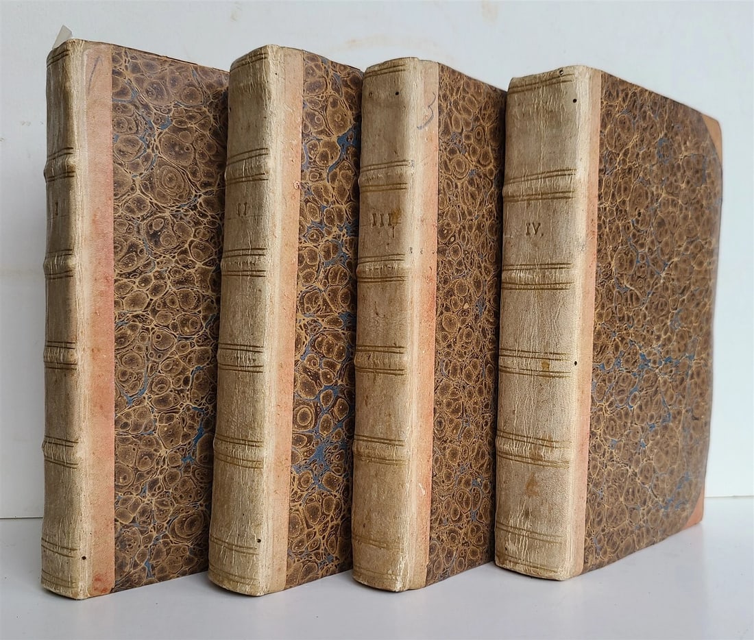 1789-92 PHILOSOPHY by J. ZIMMERMAN in DUTCH antique 4 VOLUMES illustrated - 8