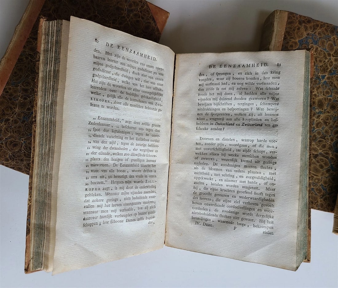 1789-92 PHILOSOPHY by J. ZIMMERMAN in DUTCH antique 4 VOLUMES illustrated - 9