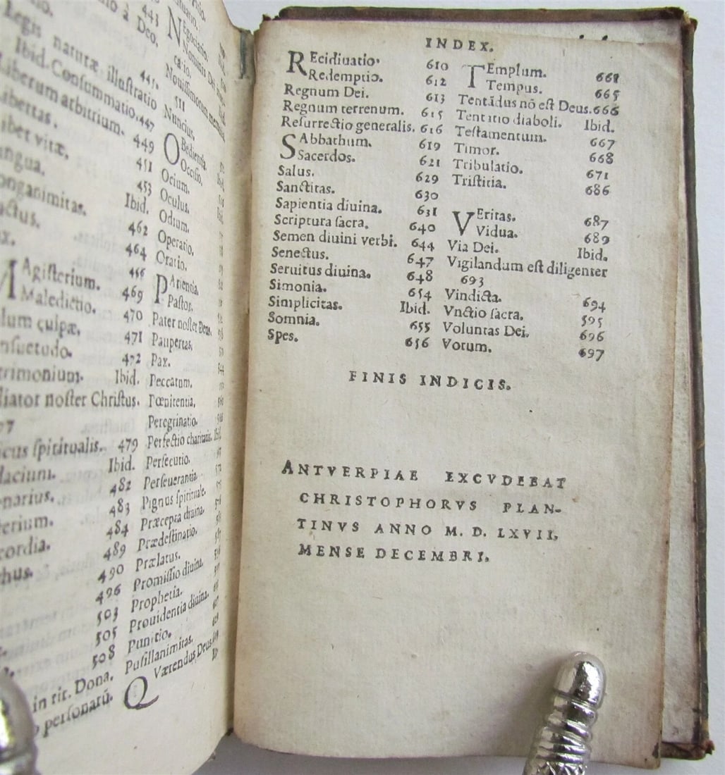 1565 BIBLE FLORES BIBLIA by PLANTIN antique 16th CENTURY - 6