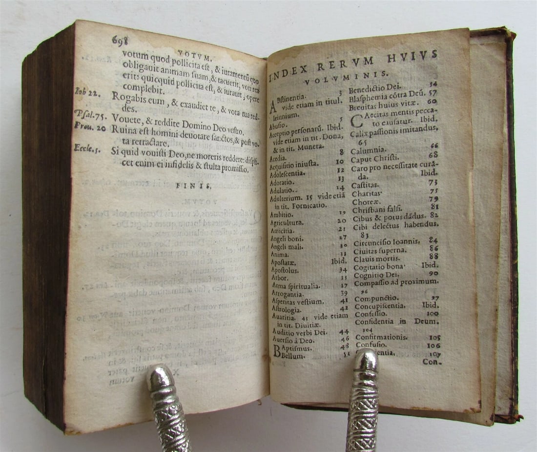 1565 BIBLE FLORES BIBLIA by PLANTIN antique 16th CENTURY - 7