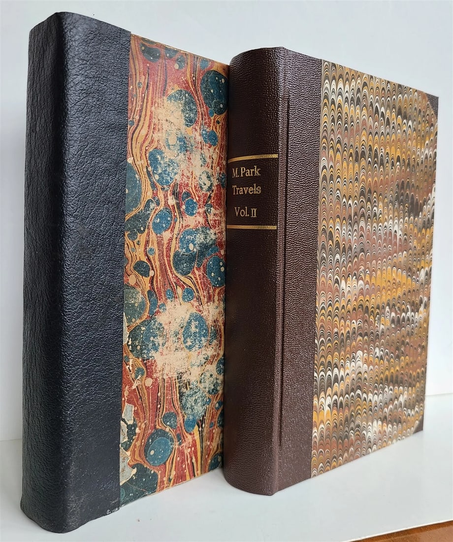 1800 MUNGO PARK TRAVELS to AFRICA 2 VOLS w/ MAP antique in ENGLISH - 2