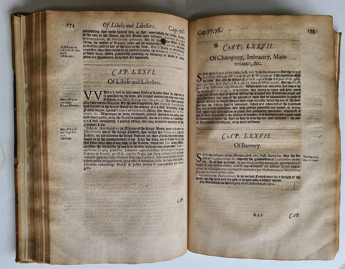 1648 THIRD & FOURTH PART of INSTITUTES of LAWS of ENGLAND antique in ENGLISH - 13