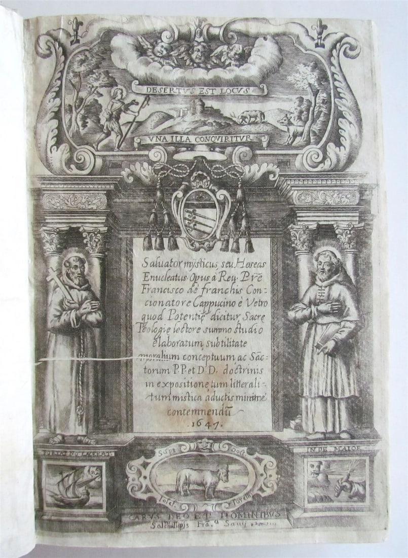 1643 Salvator mysticus BIBLE COMMENTARY on TANAKH HOSEA PROPHET antique 2 VOLS - 2