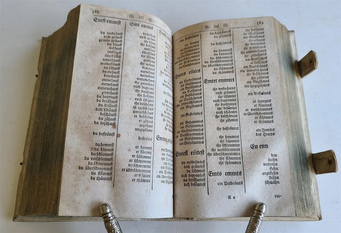 1743 JOHANN HUBNERS GERMAN POETRY antique HANDTOOLED PIGSKIN Poetisches Handbuch - 8