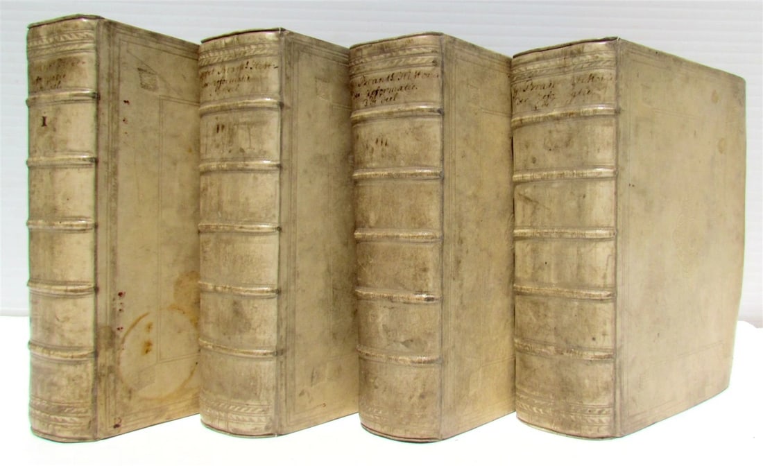 1674 HISTORY of REFORMATION by G. BRANDT 4 VOLUMES VELLUM antique ILLUSTRATED - 2