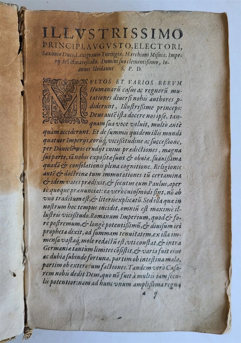 1559 IOANNIS SLEIDANI COMMENTARIORUM de STATU RELIGIONIS & REPUBLICAE antique - 6