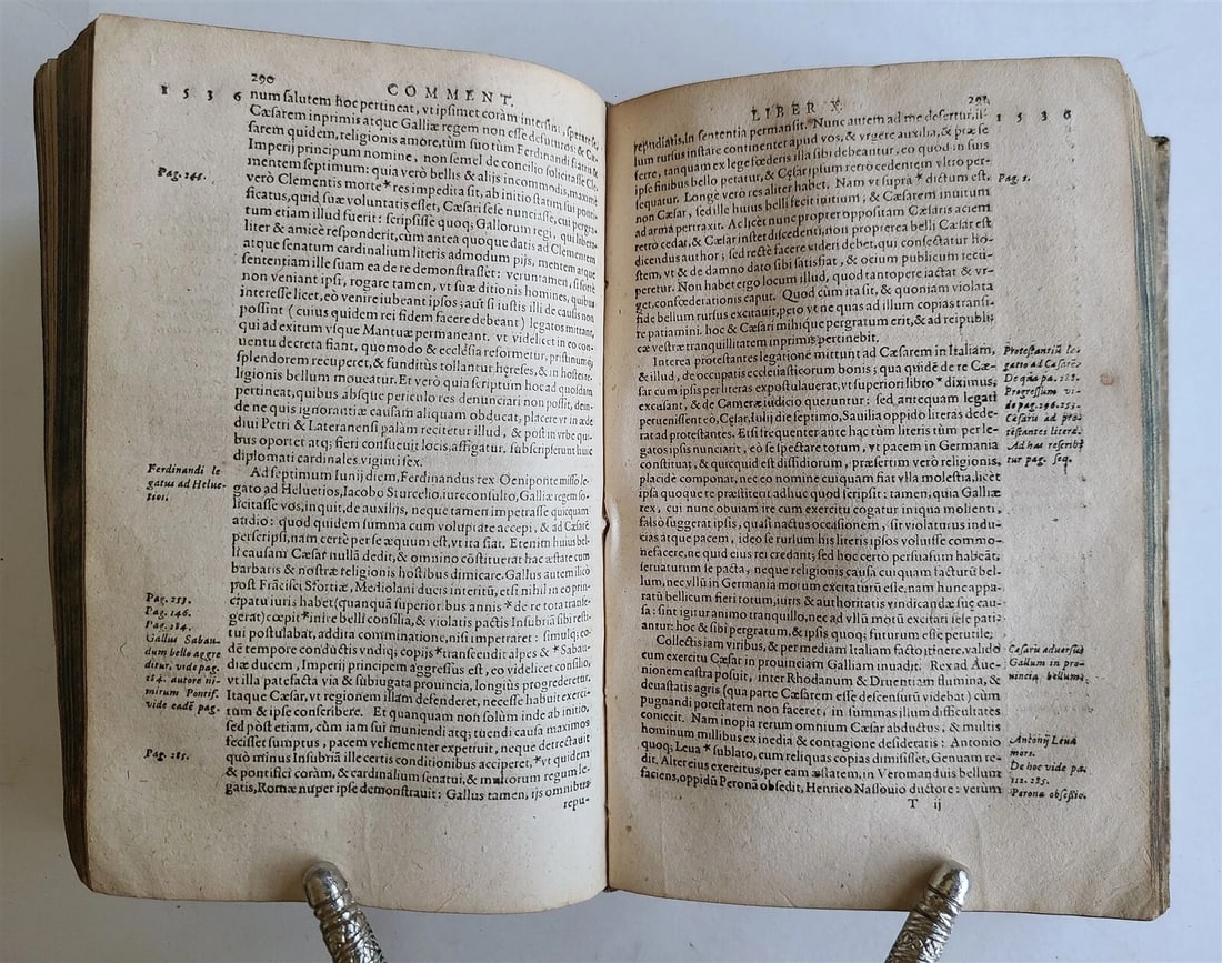 1559 IOANNIS SLEIDANI COMMENTARIORUM de STATU RELIGIONIS & REPUBLICAE antique - 7