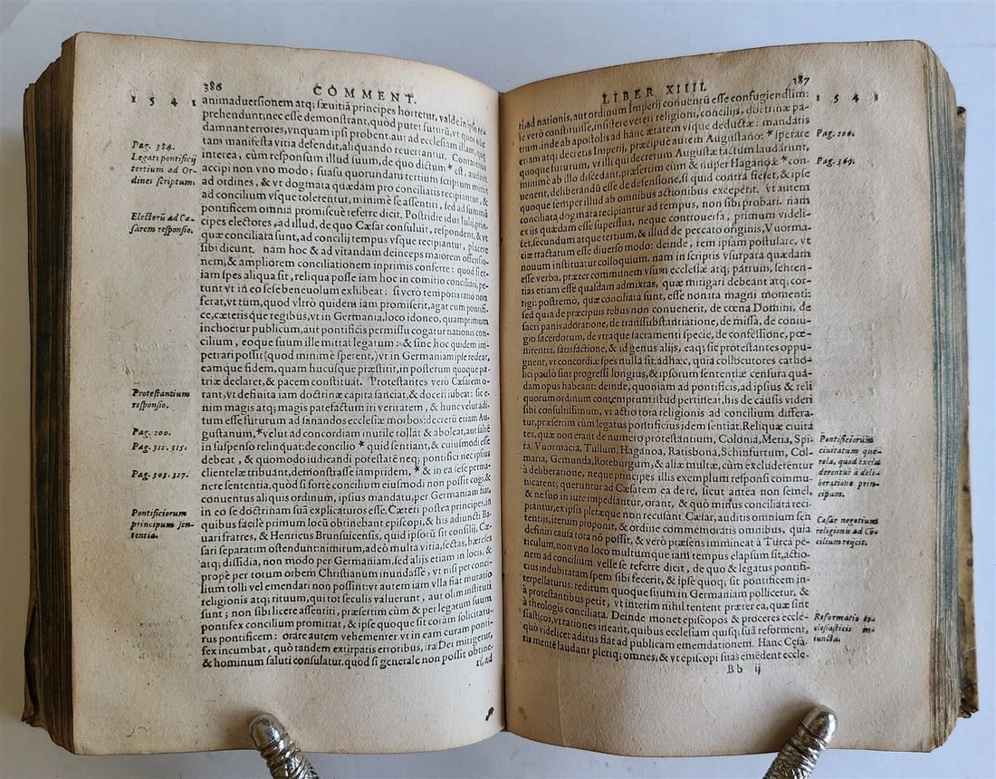 1559 IOANNIS SLEIDANI COMMENTARIORUM de STATU RELIGIONIS & REPUBLICAE antique - 8