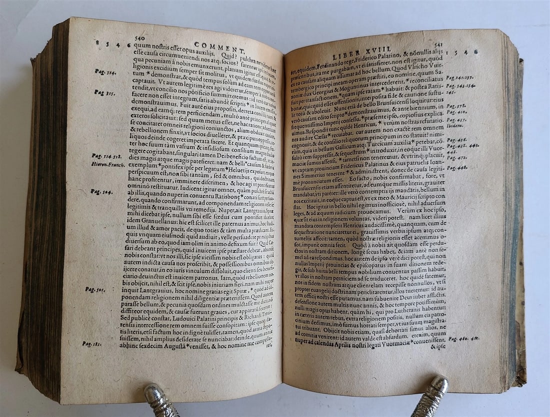 1559 IOANNIS SLEIDANI COMMENTARIORUM de STATU RELIGIONIS & REPUBLICAE antique - 9