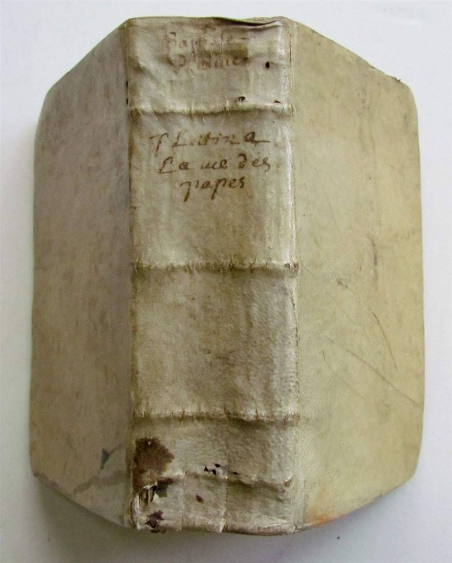 1544 ILLUSTRATED PAPAL CHRONICLE ANTIQUE Platina’s Vitae pontificum VELLUM BOUND - 2