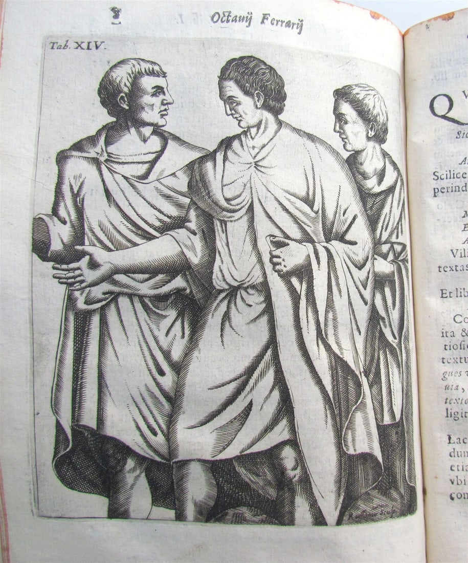 1654 ROMAN CLOTHING STUDY Ferrarius Octavius ILLUSTRATED VELLUM BINDING antique - 10
