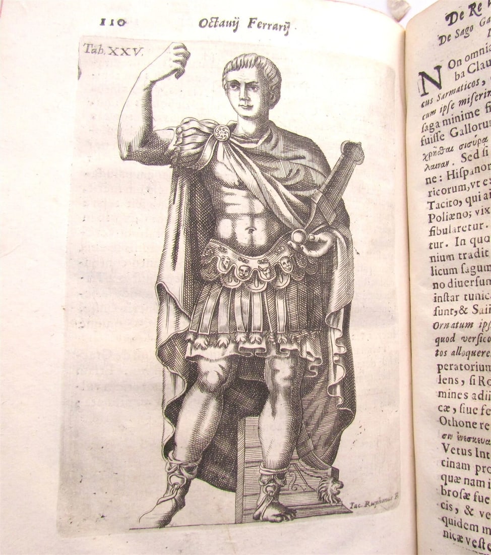 1654 ROMAN CLOTHING STUDY Ferrarius Octavius ILLUSTRATED VELLUM BINDING antique - 12