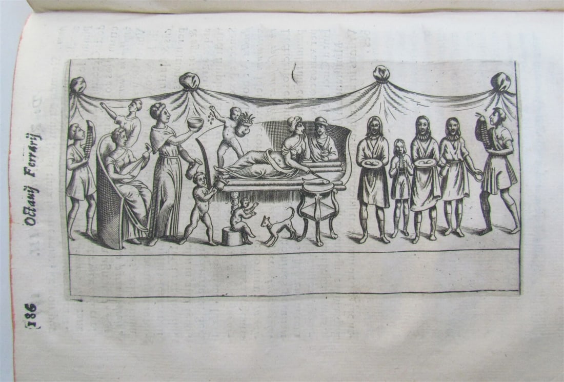 1654 ROMAN CLOTHING STUDY Ferrarius Octavius ILLUSTRATED VELLUM BINDING antique - 7