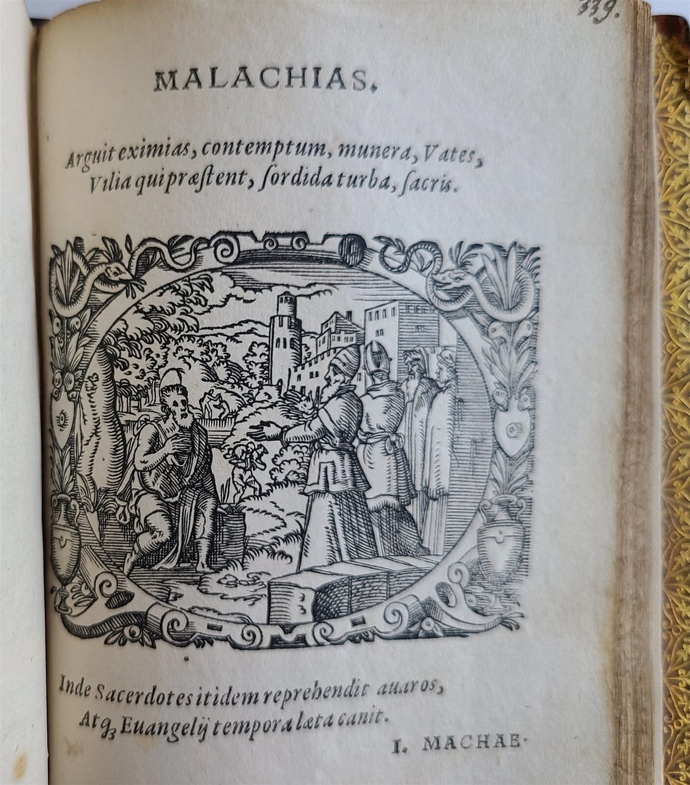 1571 PICTURE BIBLE antique ILLUSTRATED w/ 200 WOODCUTS by JOST AMMAN RARE 16th C - 13